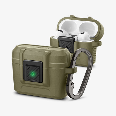 ACS05485 - Apple AirPods Pro 2 Case Lock Fit in matte black showing the front
